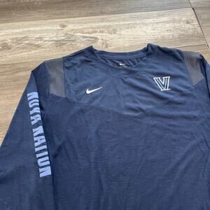 Nike Navy Mens XXL T-Shirt‎ Dri-Fit Long Sleeve Villanova Wildcats Football NCAA